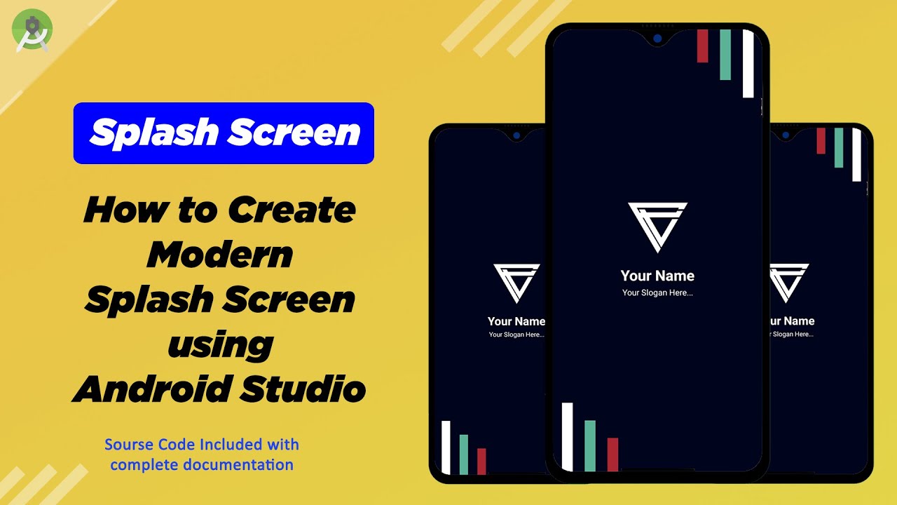 How to create Modern Splash Screen with Animation using Android Studio | UI Design Material