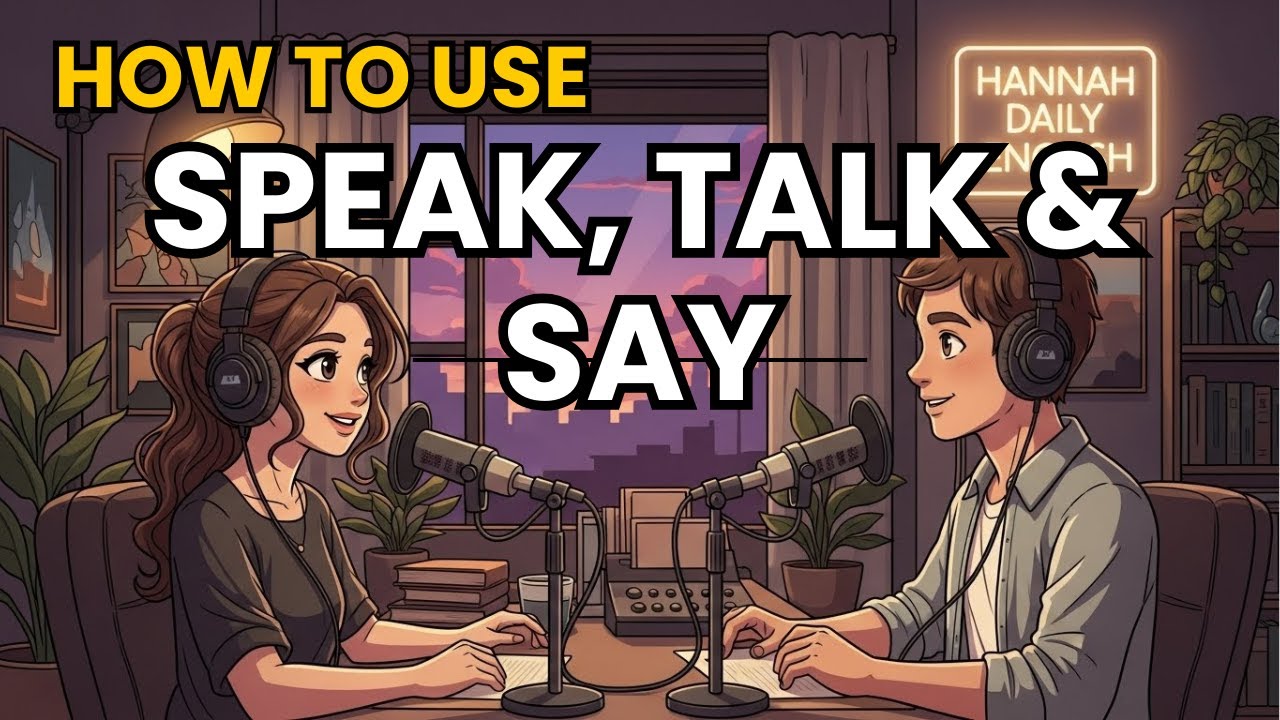Learn English with Real Conversations Podcast | How to Use SPEAK, TALK, and SAY in Everyday English