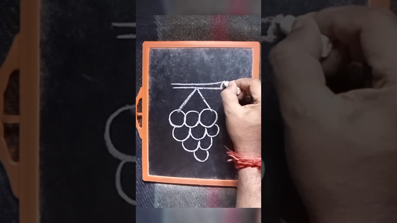 How to draw Grapes 🍇 | Grapes Drawing Easy for Beginners #shorts #grape #drawing