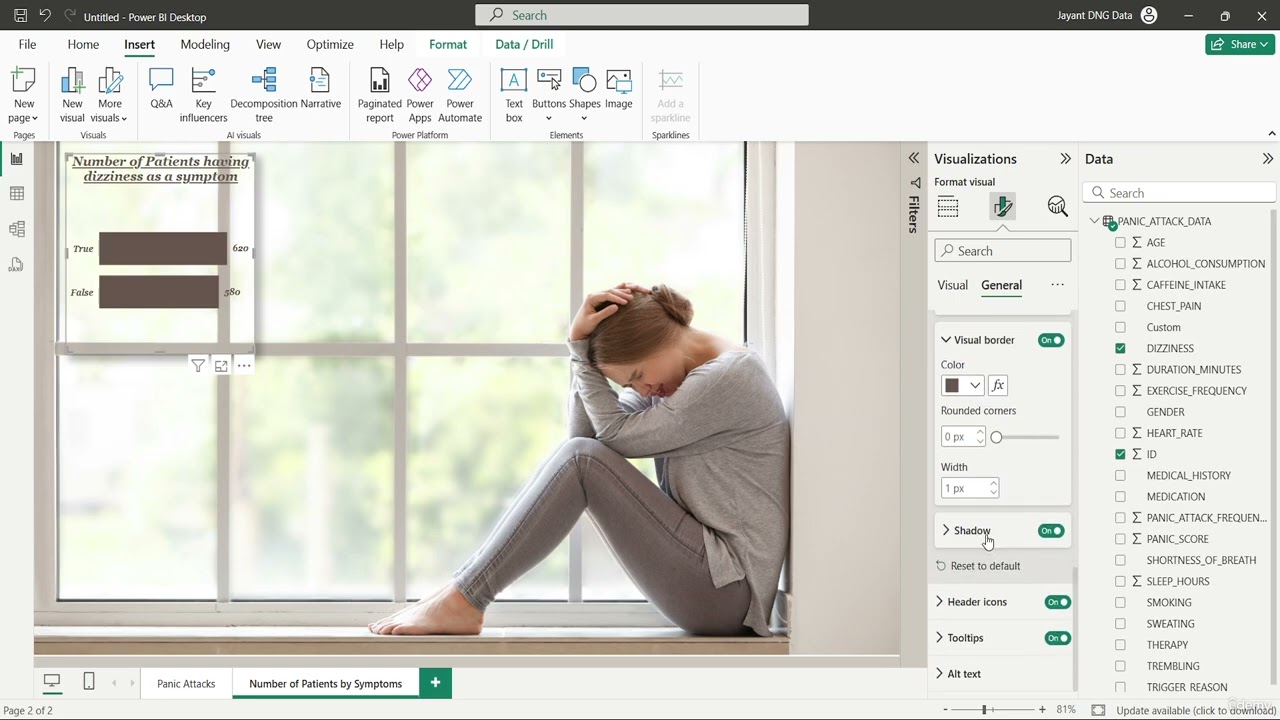 33 Creating second report page