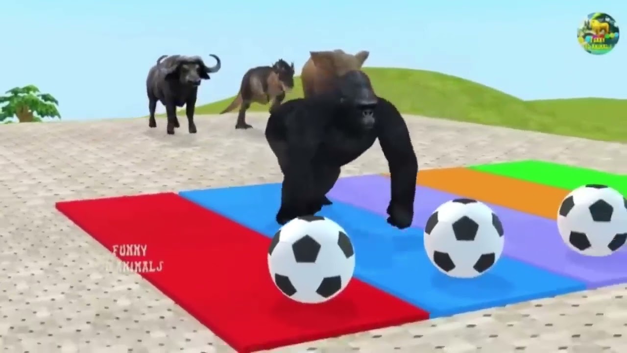 Cow Mammoth Elephant Gorilla Lion Hippo Guess The Right Key ESCAPE ROOM CHALLENGE Animals Cage Game