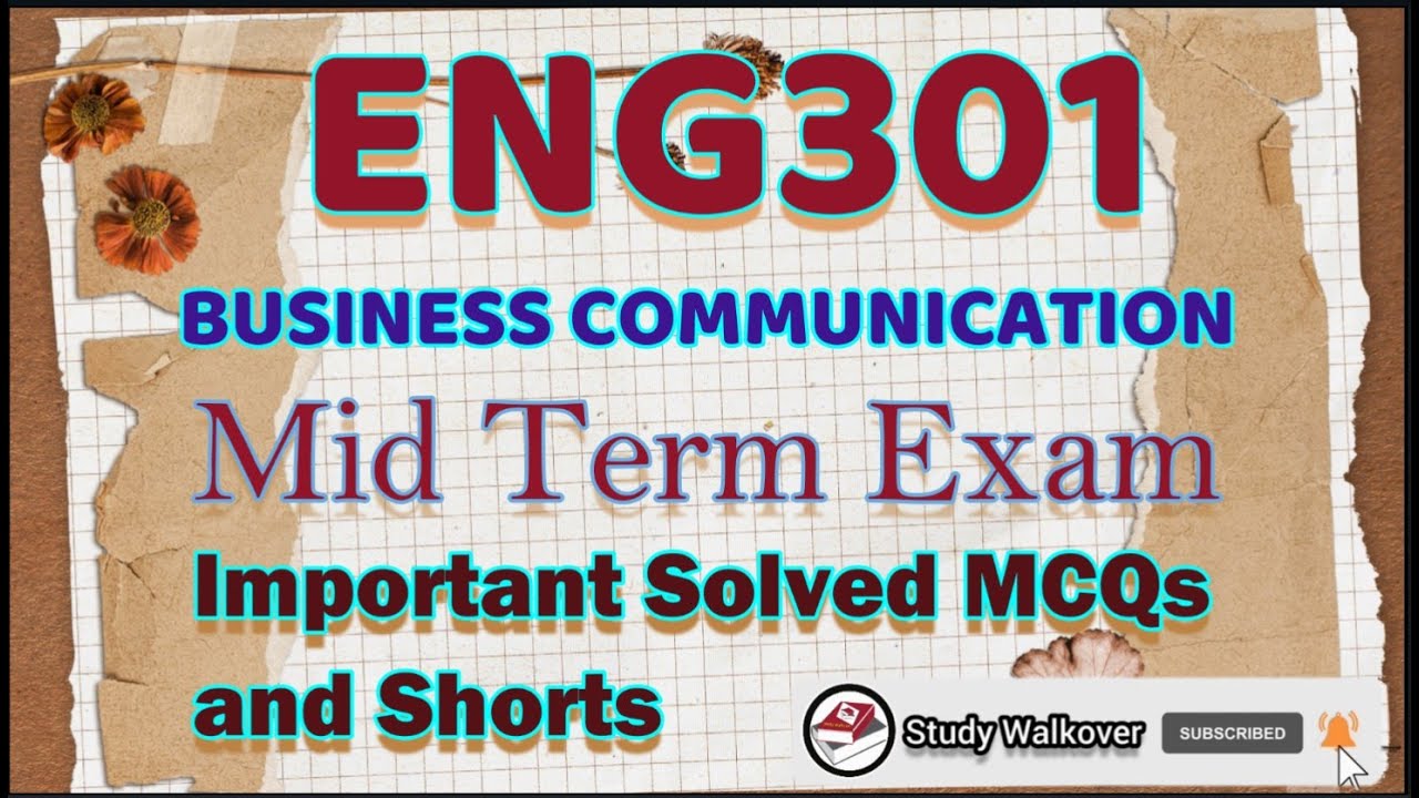 ENG301 MidTerm || eng301 midterm prepration || #ENG301|| #Quiz || #Solution || #Exams ||#MCQs