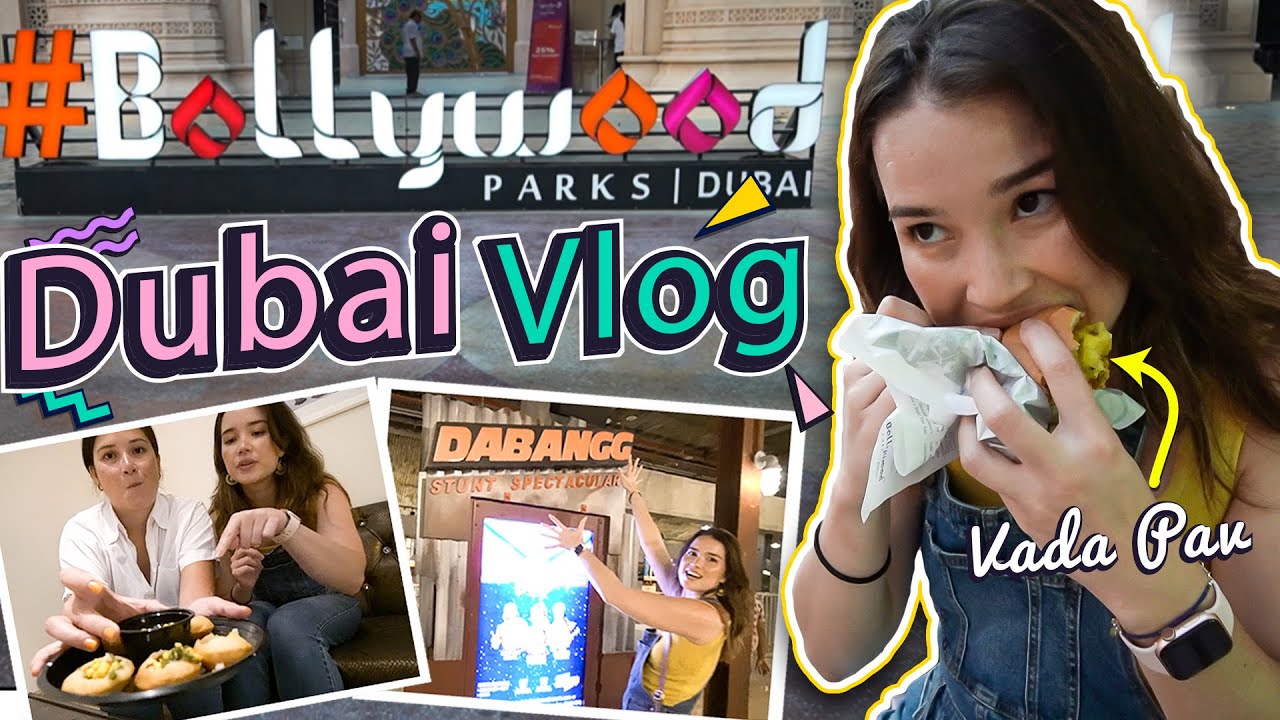 VLOG #6: Vada Pav, Pani Puri, Dahi Puri & More! | Eating Our Way Around Bollywood Parks Dubai