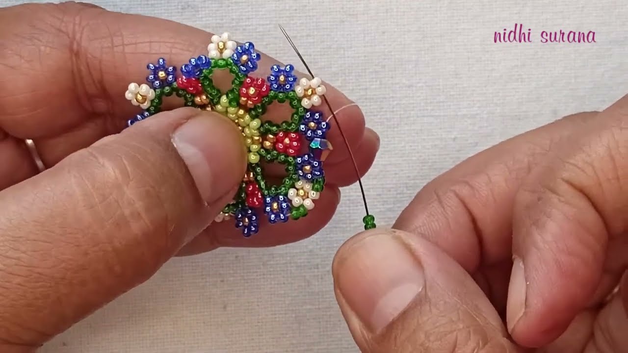 How to make Flower jewelry with Seed beads/Pendant/Earrings/Step-by-step tutorial diy