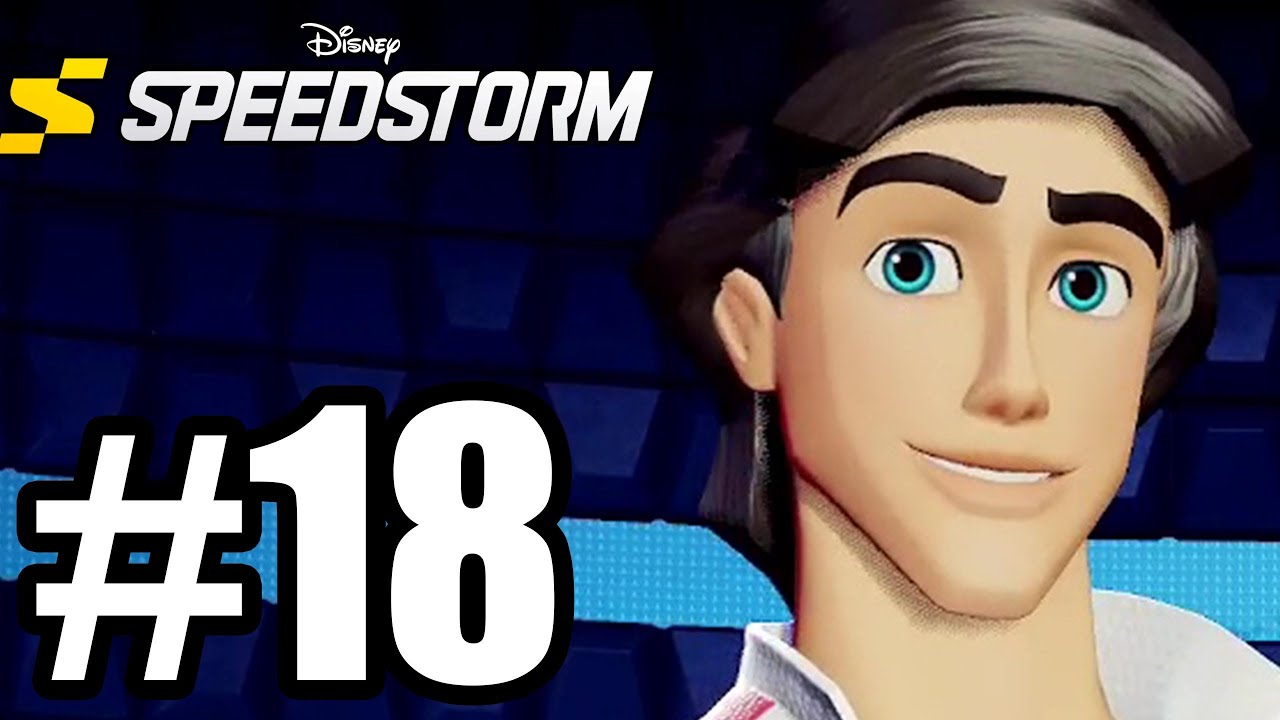 Disney Speedstorm Gameplay Walkthrough Part 18 - Under the Sea Tour Chapter 3 & 4 - Prince Eric