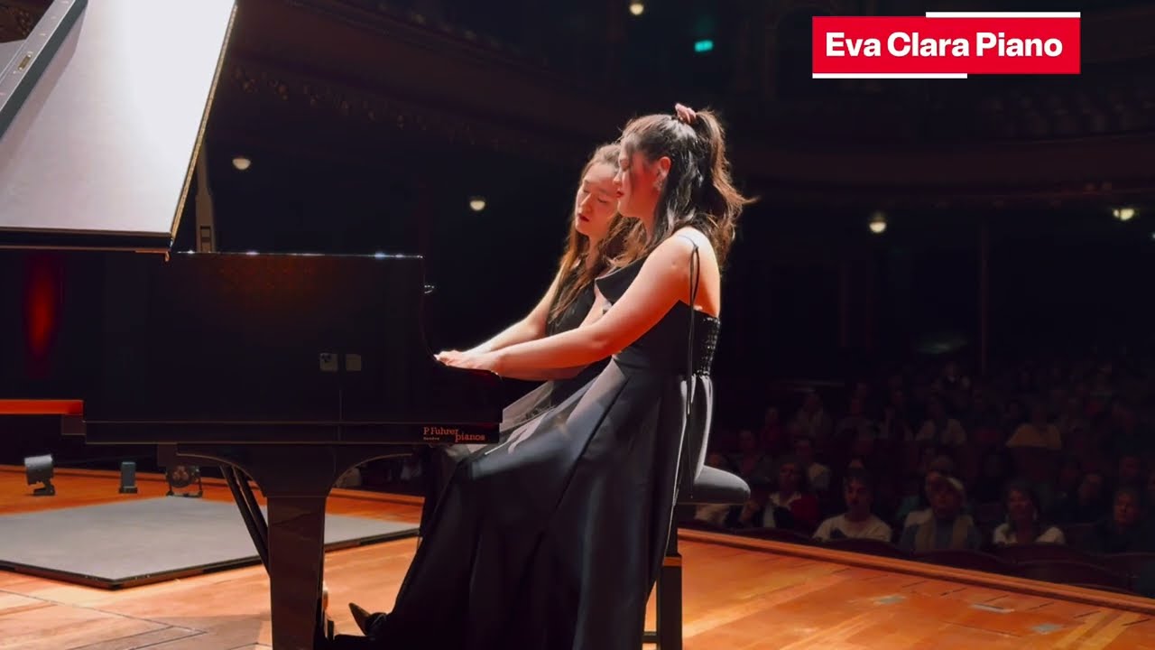 🎹 MOZART 4 HANDS  - VICTORIA HALL Eva Clara Piano #piano #mozart #classic 