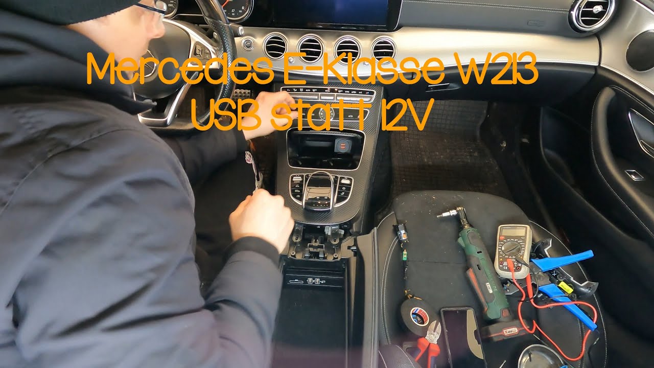 Mercedes E Klasse W213 USB Ladedose statt 12V vorne