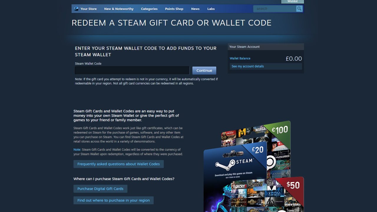How To Redeem a Steam Gift Card or Wallet Code