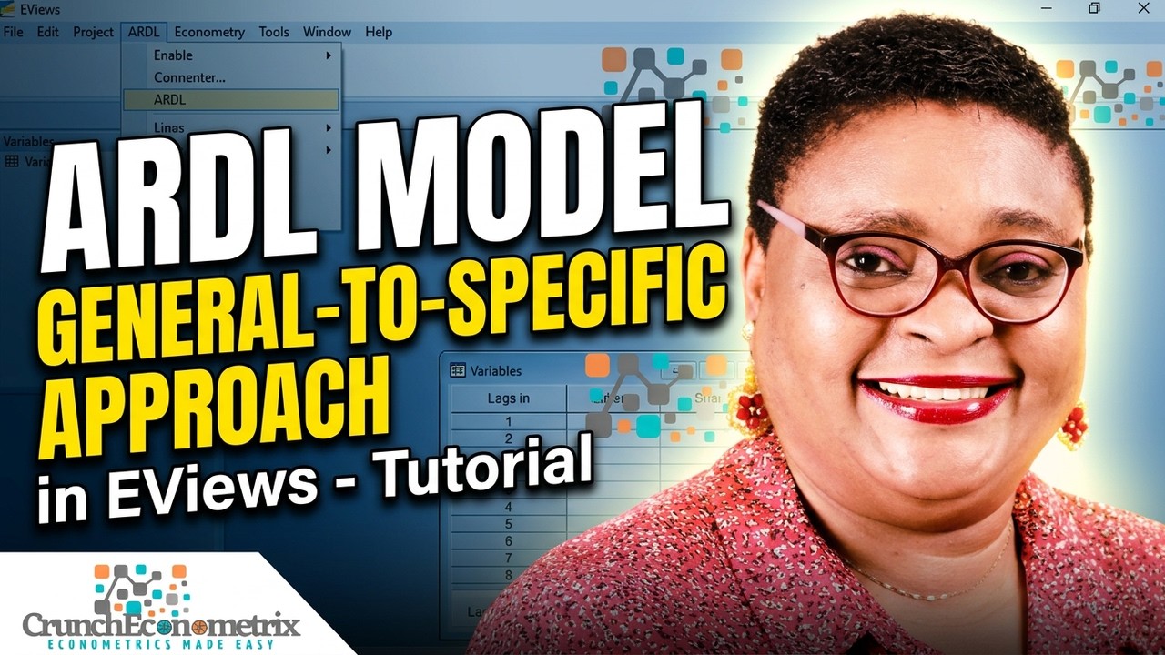 (EViews10):ARDL Models (General-to-Specific) #ardl #ecm #boundstest #cointegration #lags
