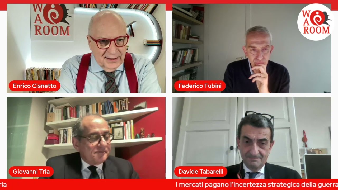 War Room di Enrico Cisnetto con Federico Fubini, Davide Tabarelli e Giovanni Tria
