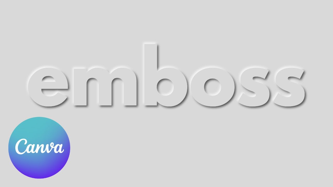 The Secret Behind Canva's Emboss Text Hack