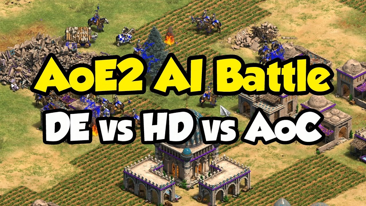 AoE2 AI Battle! Definitive Edition vs HD vs AoC