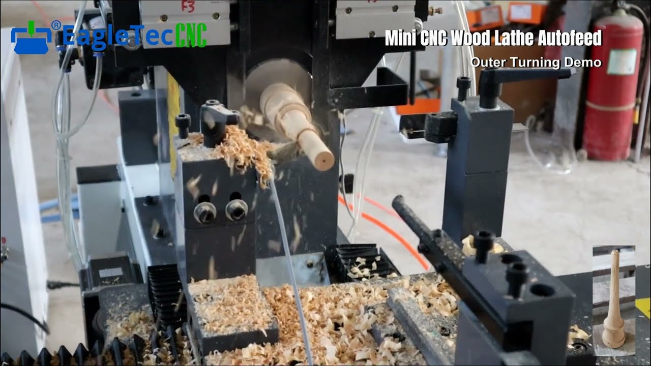 Auto Feeding Mini CNC Wood Lathe for Wooden Beads,Small Wooden Sticks Fast Turning