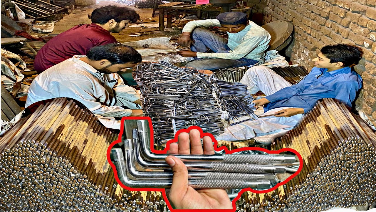 Amazing Manufacturing processes of L Handle socket wrenches in Local factory || socket wrenches