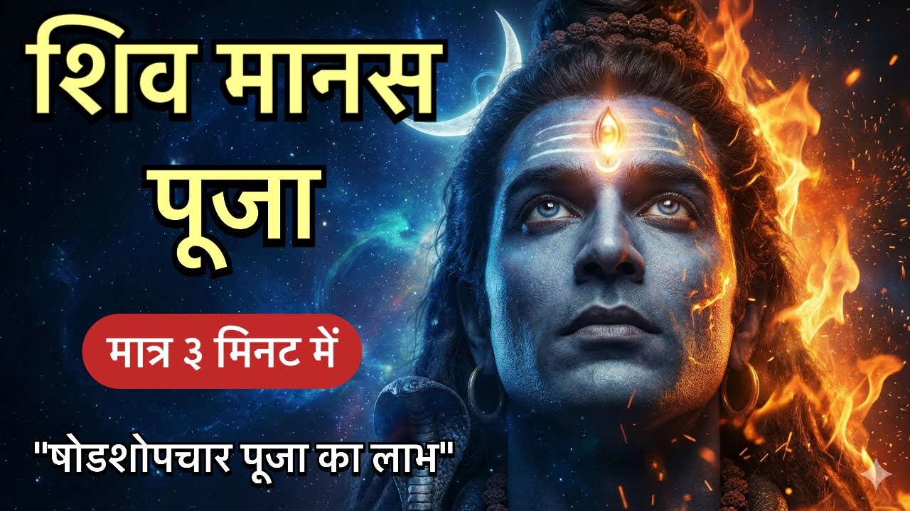 बिना किसी खर्च के शिव पूजा सिर्फ मानस पूजा मंत्र द्वारा ५ मिनट में लाभ वही मिलेगा ।