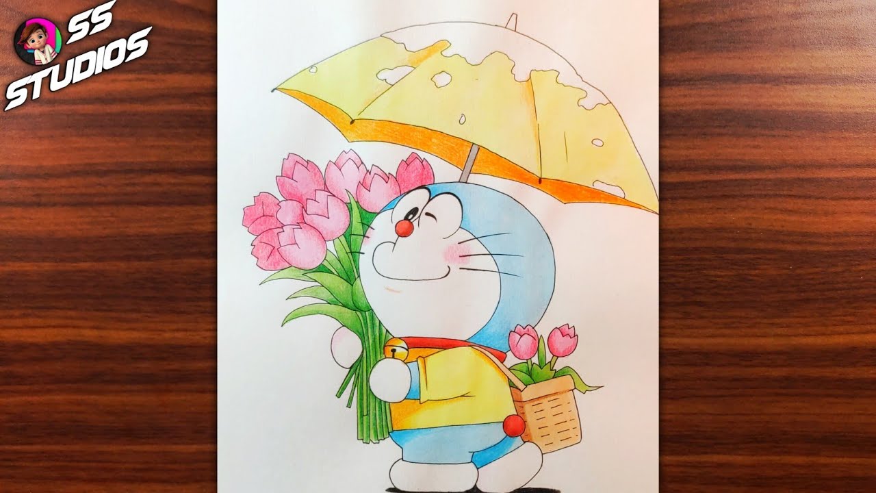 Doraemon Cute Drawing 🌸 | Most Satisfying Doraemon Art Ever 😍