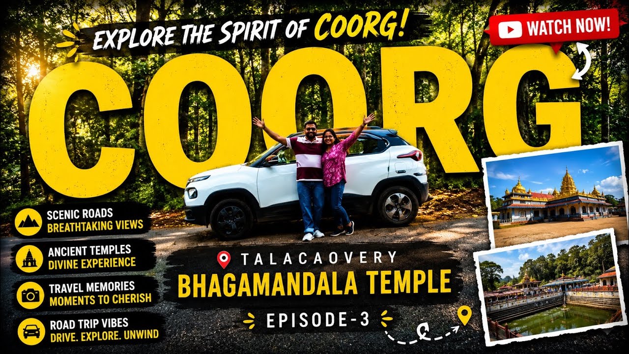 Coorg Travel Vlog | Episode 3 🌄 | Talacauvery, Bhagamandala & Raja’s Seat Sunset