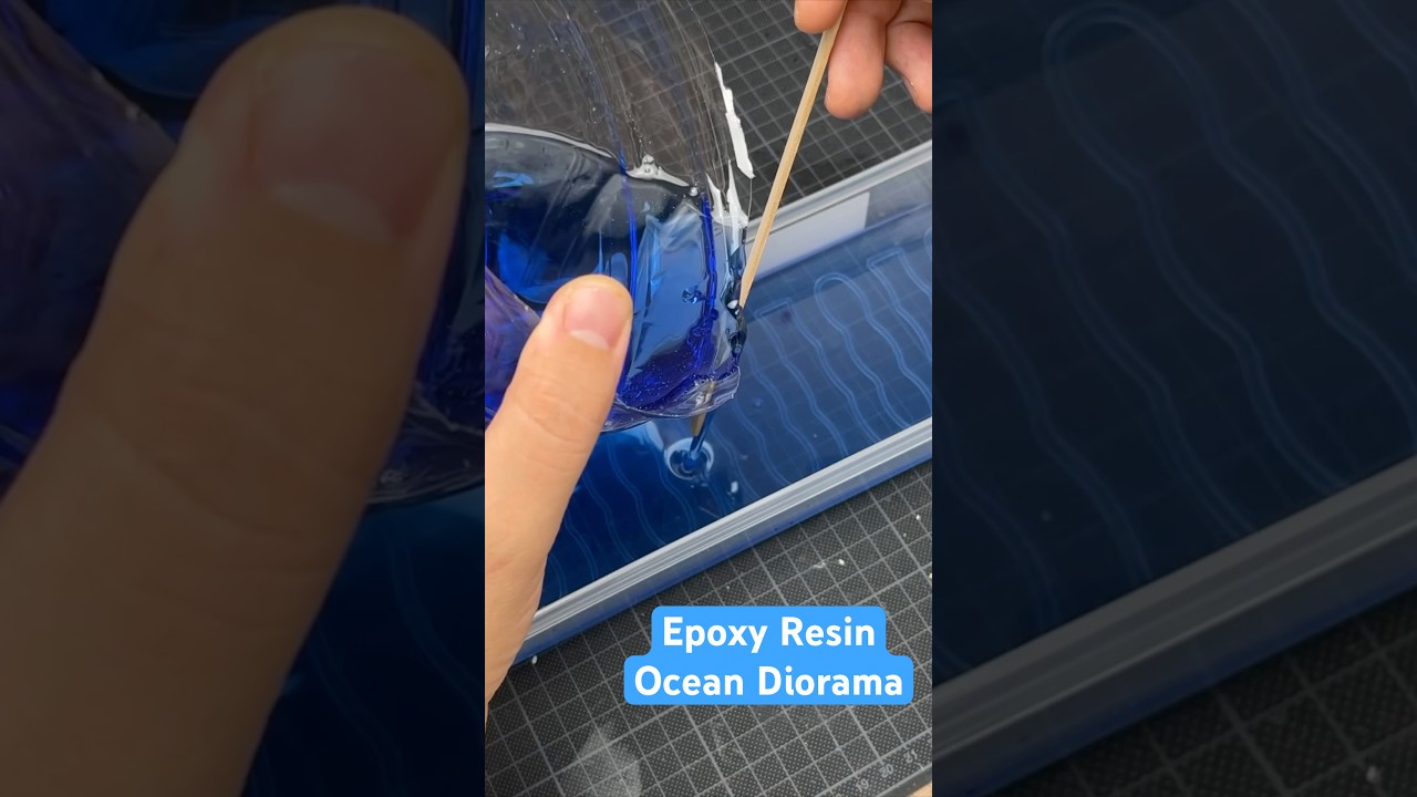 How to make epoxy resin water Diorama for the Supermarine Spitfire Mk.Vb scale model plane Diorama