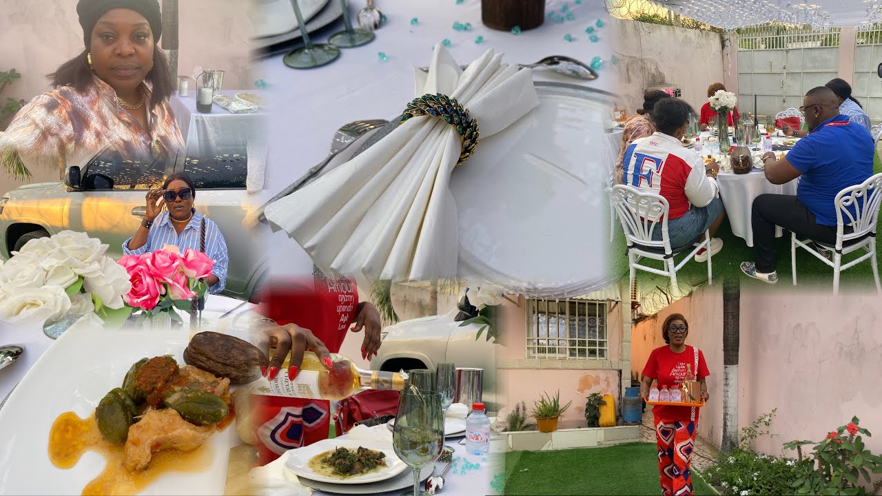 Une journée avec nous chez Sandra Oba à Brazza merci pour le repas 🥘 