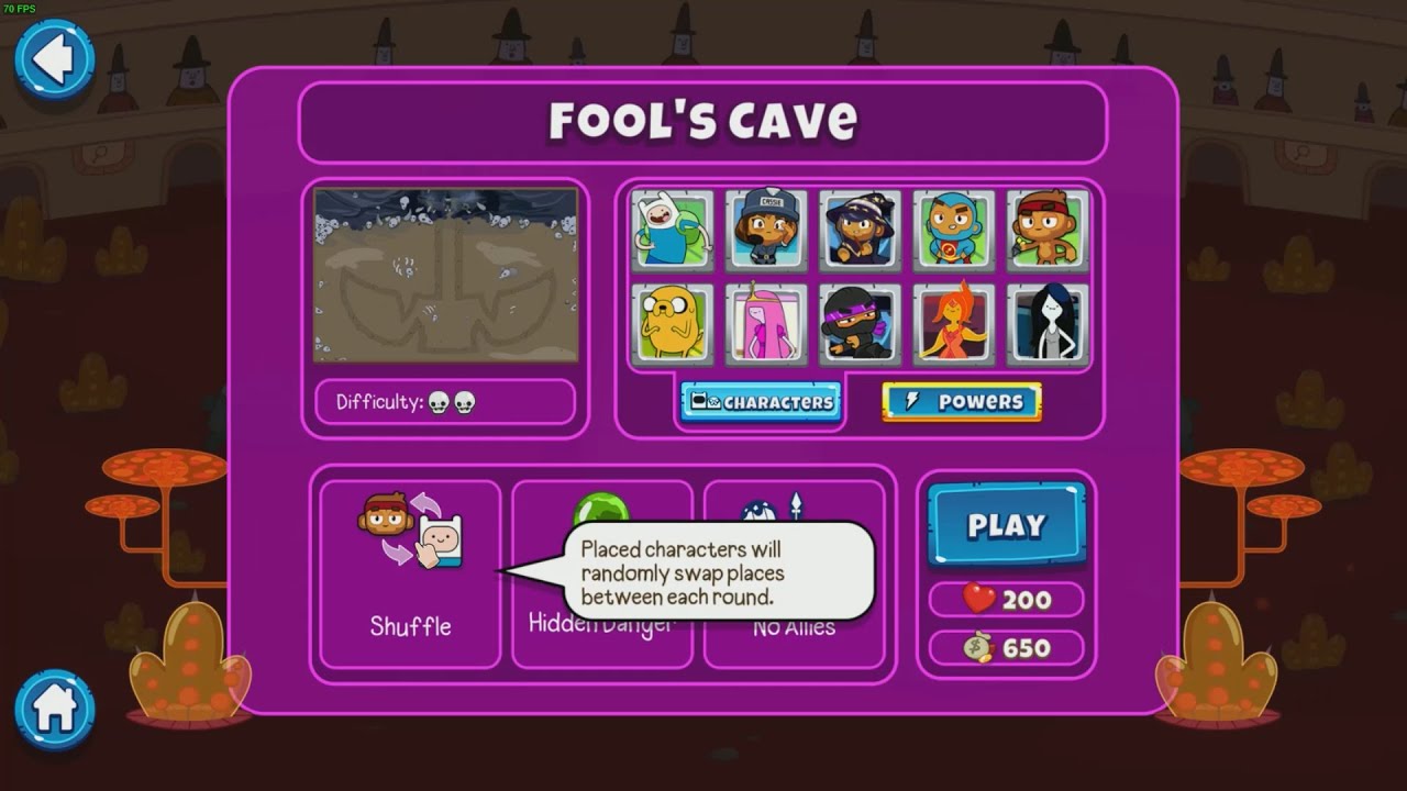 Bloons Adventure Time TD | Martian game | Shuffle, more camo bloons, no Allies
