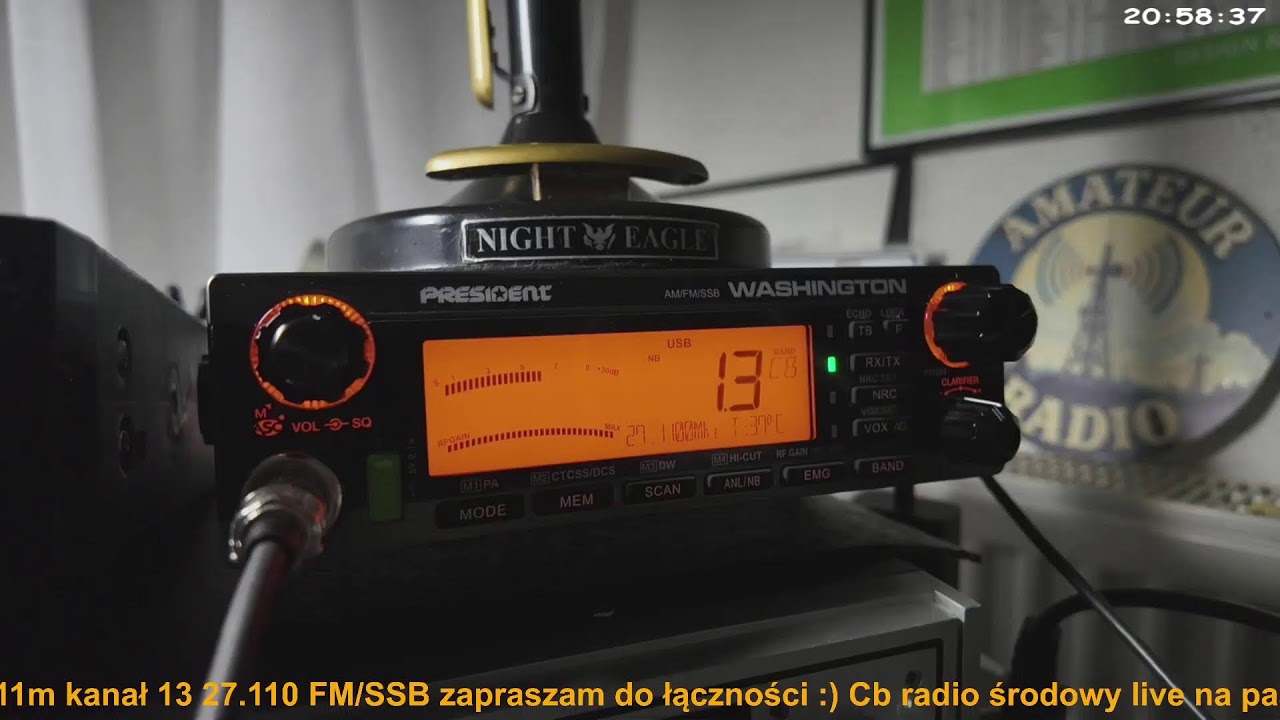 Cb radio środowy live na paśmie 11m kanał 13 27.110 FM/SSB zapraszam do łączności :)