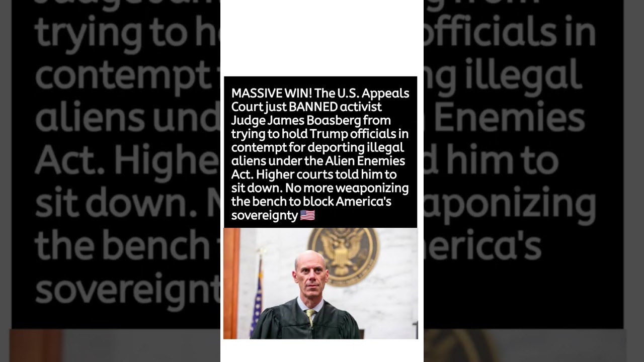 Appeals Court Weighs Judge Boasberg&rsquo;s Contempt Probe Over Trump Deportations 🇺🇸