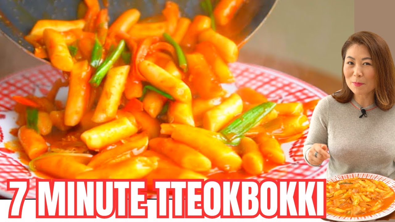 7 Minute Tteokbokki: Spicy Korean Rice Cakes 아주 쉬운 7분 떡볶이 🌱 + Spicy Rice Cakes Tutorial 