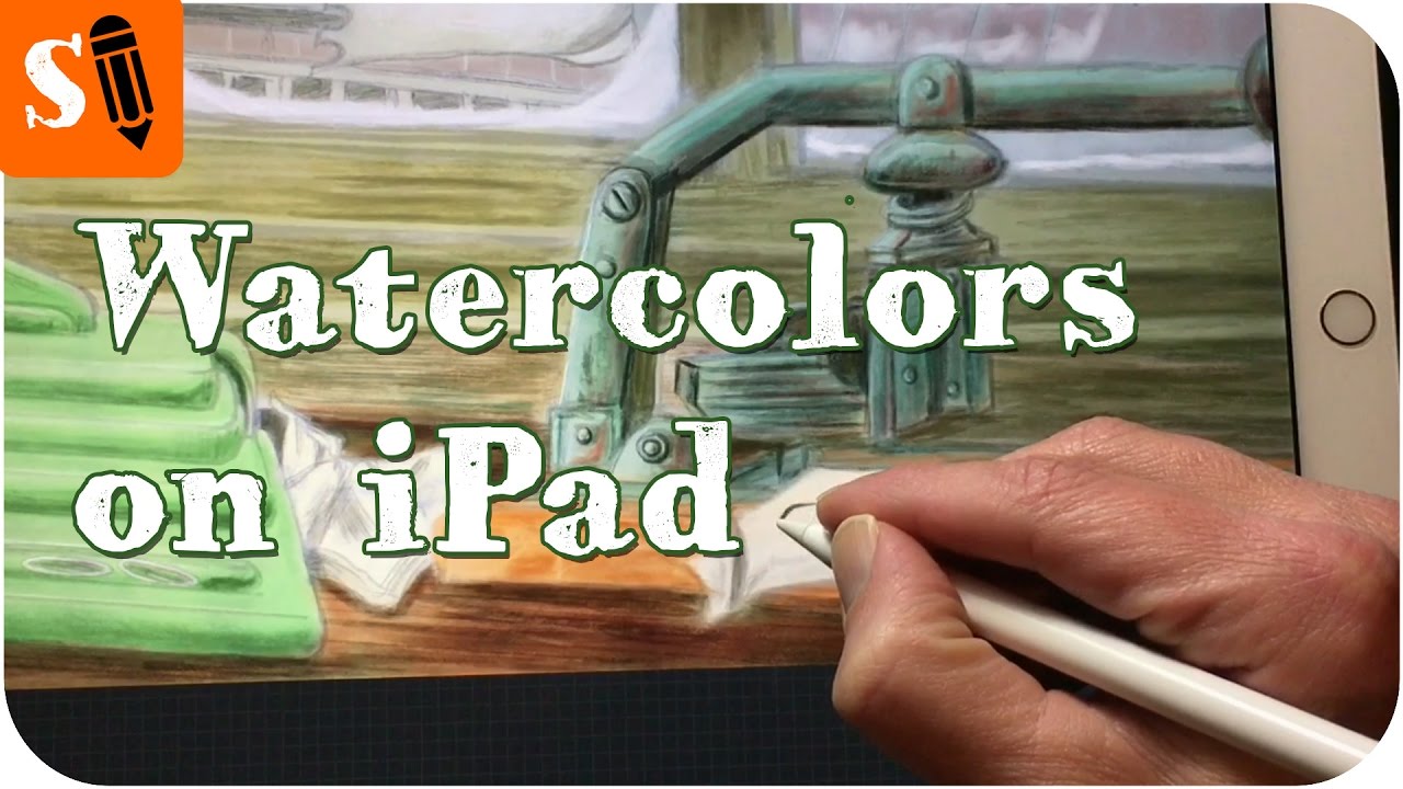 Painting Watercolors with Apple Pencil on iPad Pro in Procreate