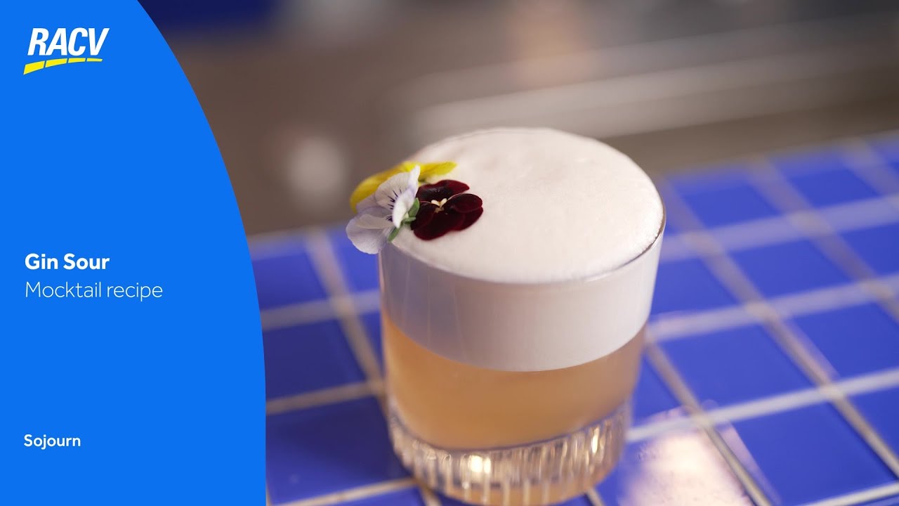 Non-alcoholic gin sour recipe