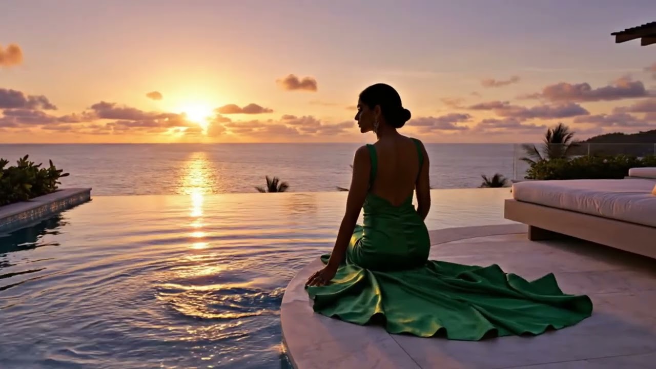 Luxury Night Relax Sleep 10 Hours 🌅 Sunset Ocean Villa & Chillout Music 🌊 Deep Sleep, Relaxation &