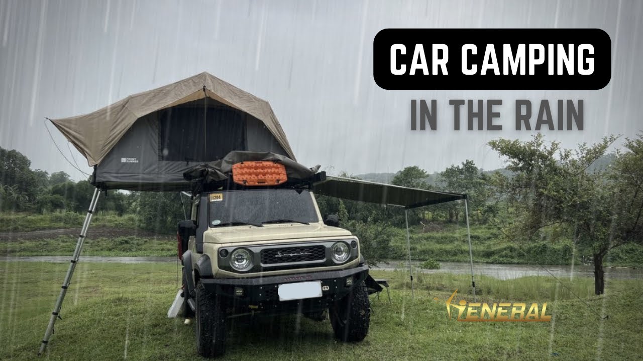 Car Camping in heavy rain - 031 - Suzuki Jimny JB74