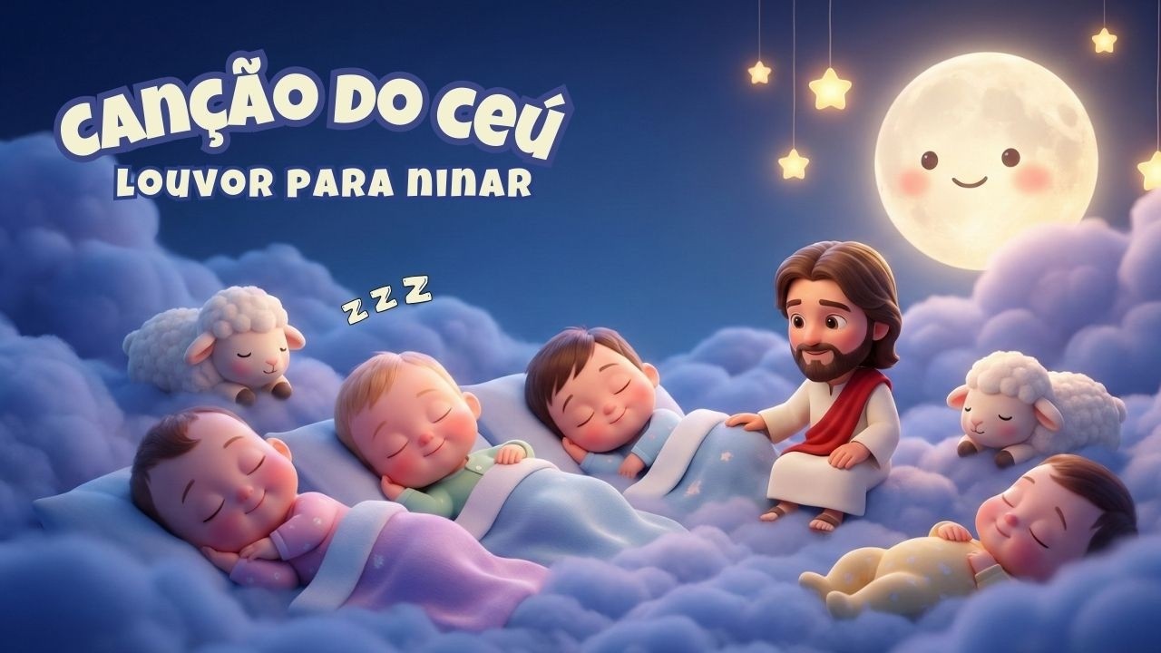 Canção do Céu com Jesus 🌙 | Canção de Ninar Aconchegante