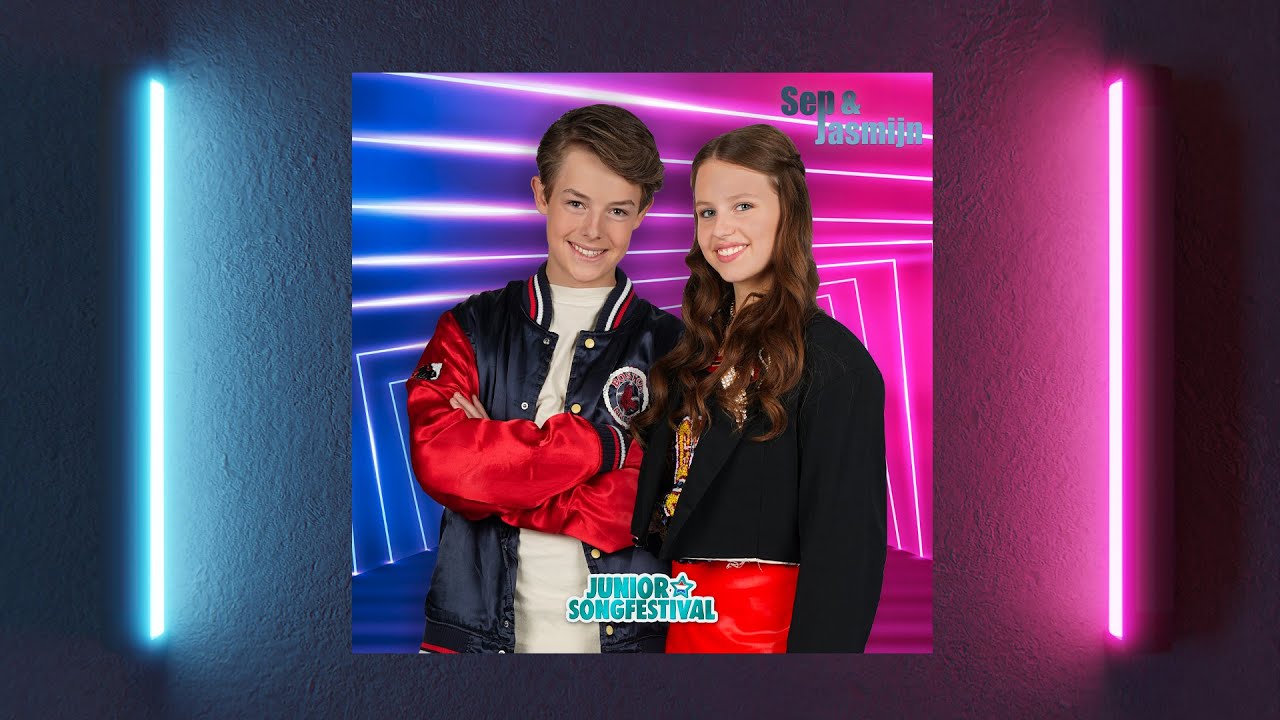SEP & JASMIJN - HOLDING ON TO YOU 🎵 (OFFICIAL LYRIC VIDEO) | JUNIOR SONGFESTIVAL 2023 🇳🇱