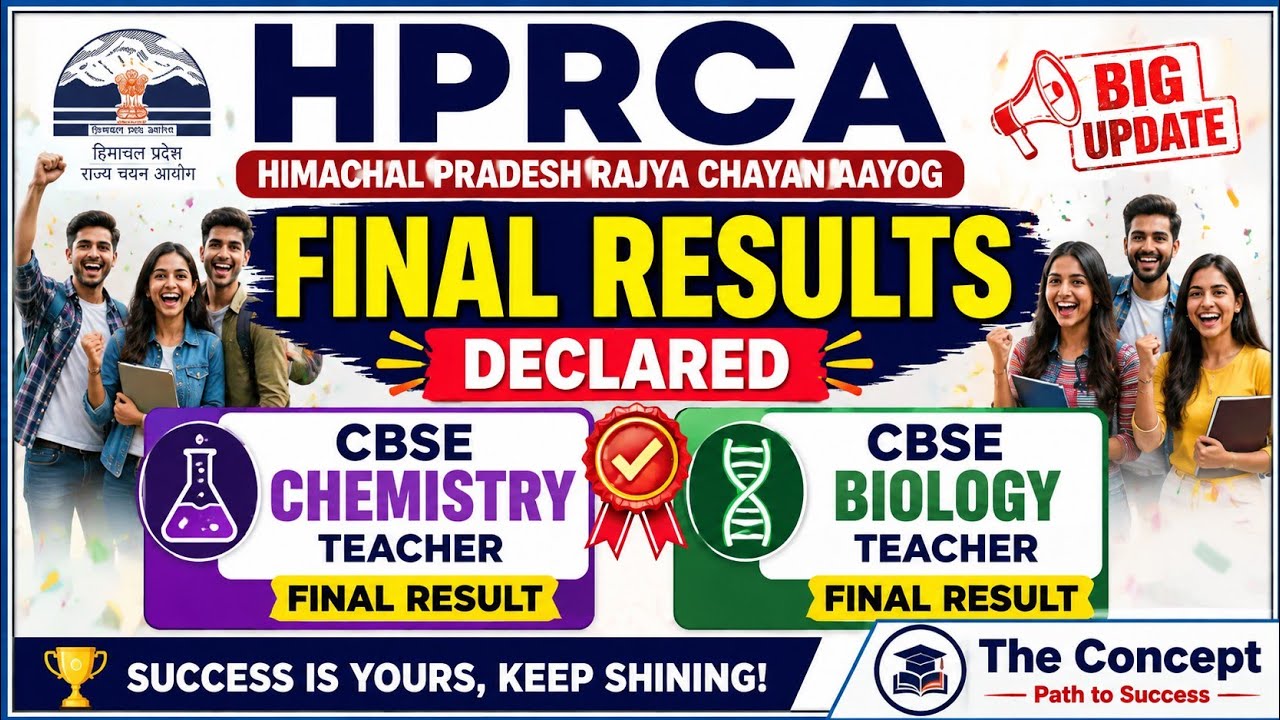 HPRCA FINAL RESULT 2026 OUT || CBSE CHEMISTRY & BIOLOGY TEACHER FINAL RESULT DECLARED || BIG UPDATE