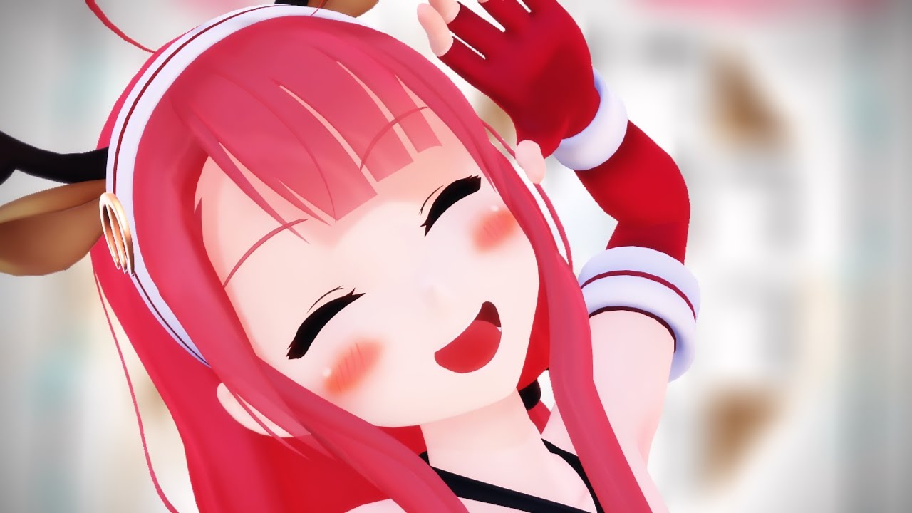【艦これMMD】クリスマス衣装の江風が可愛らしい「世界は恋に落ちている」