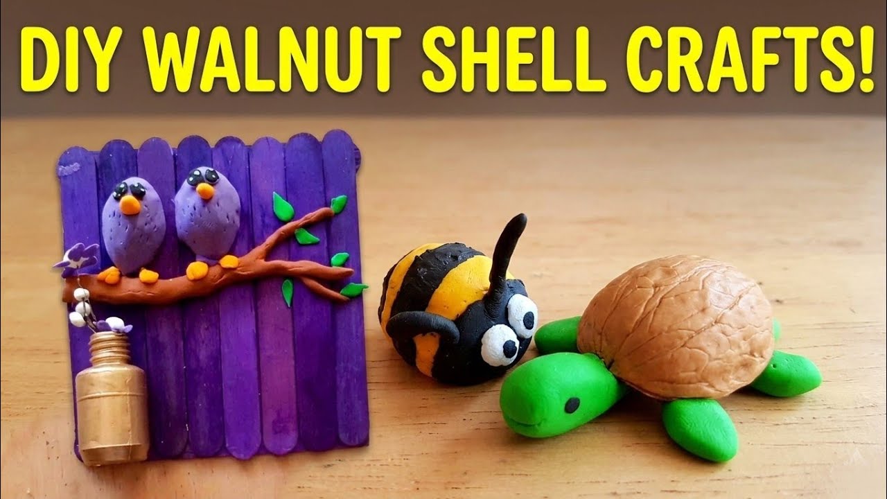 3 Easy Walnut Shell Crafts | Best Out of Waste