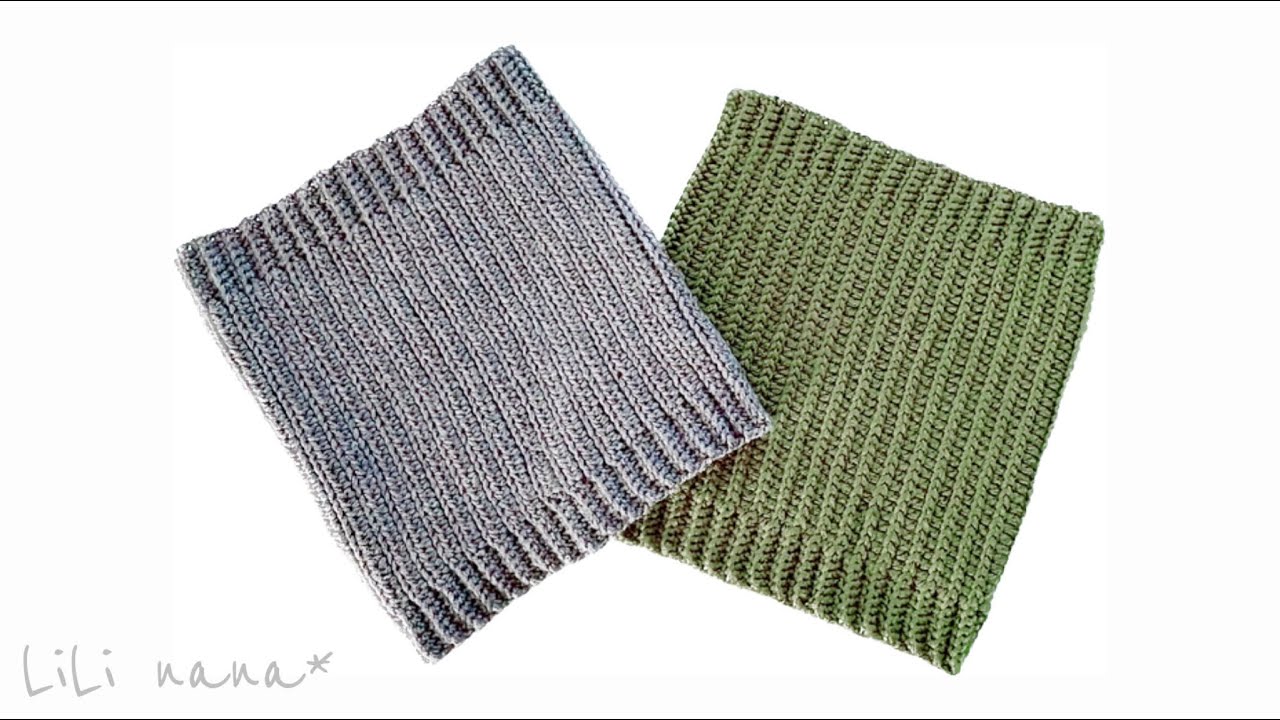 【ユニセックス】リバーシブル ネックウォーマーの編み方【かぎ針編み】Crochet Neck Warmer