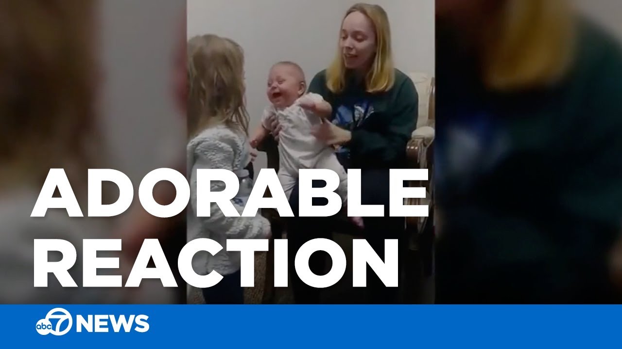 Baby hears sister's voice for the first time