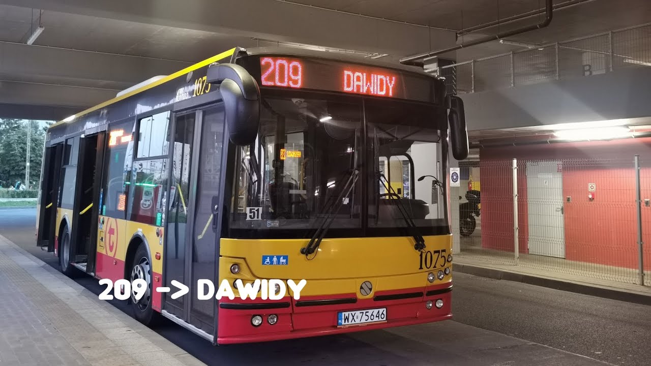 209 ➡️ Dawidy - Solbus SM10 #1075 MZA Warszawa ( Dziwadło )