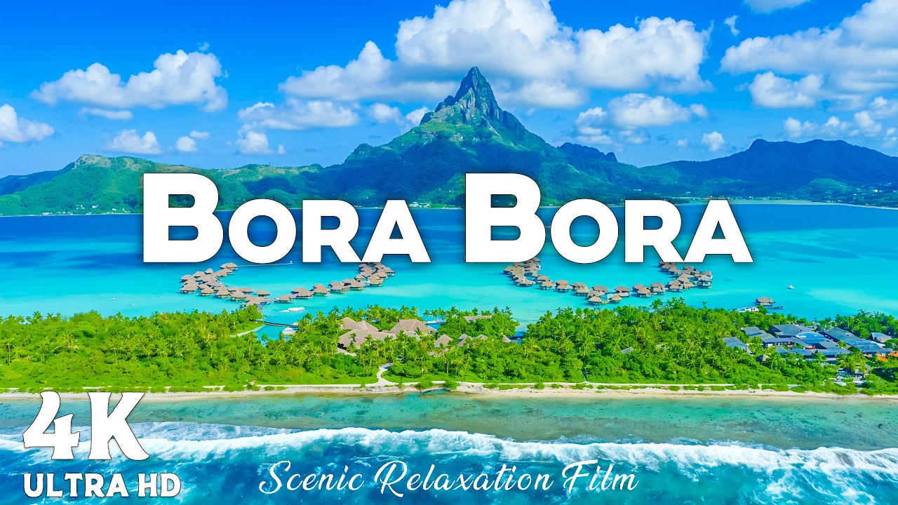 Bora Bora 4K – Relaxing Ocean Waves & Tropical Island Paradise Ambience #1