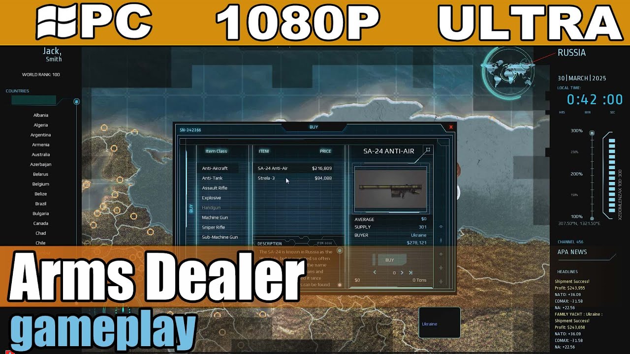 Arms Dealer gameplay HD - Strategy - [PC - 1080p]