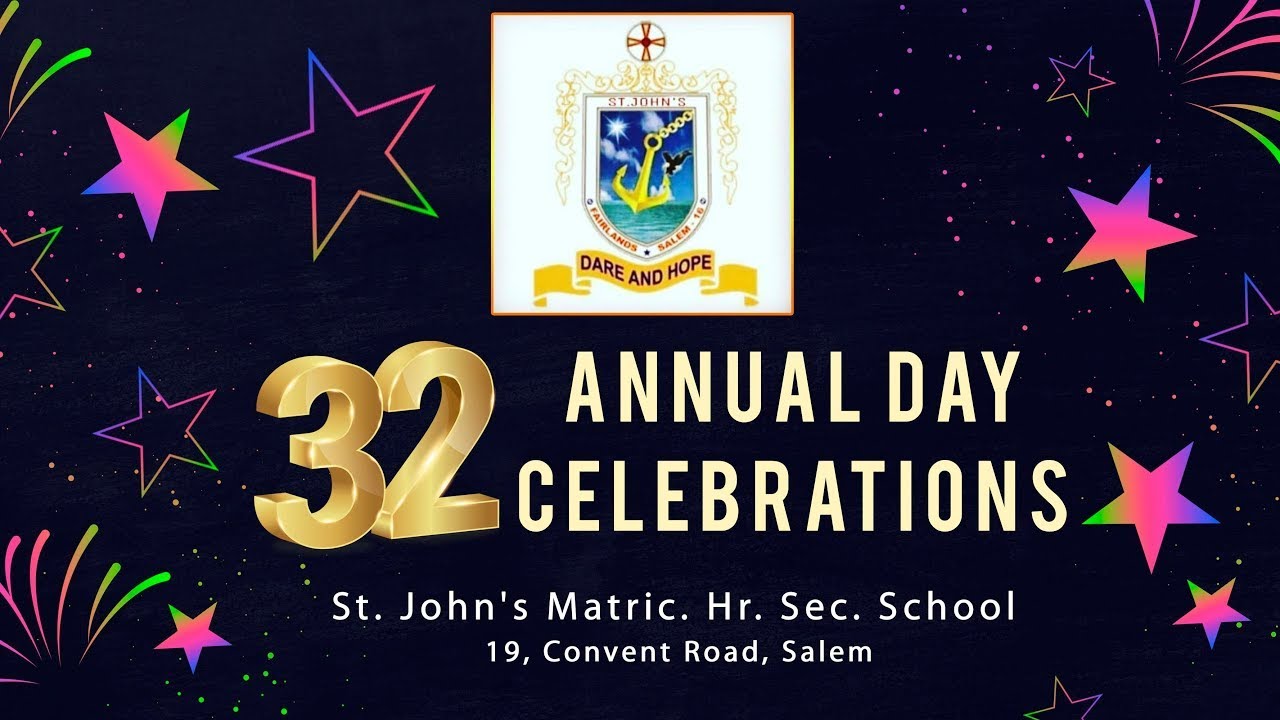 LIVE - 12-01-2023 | 32nd Annual Day Celebrations | St. John's Matric. Hr. Sec. School, Salem