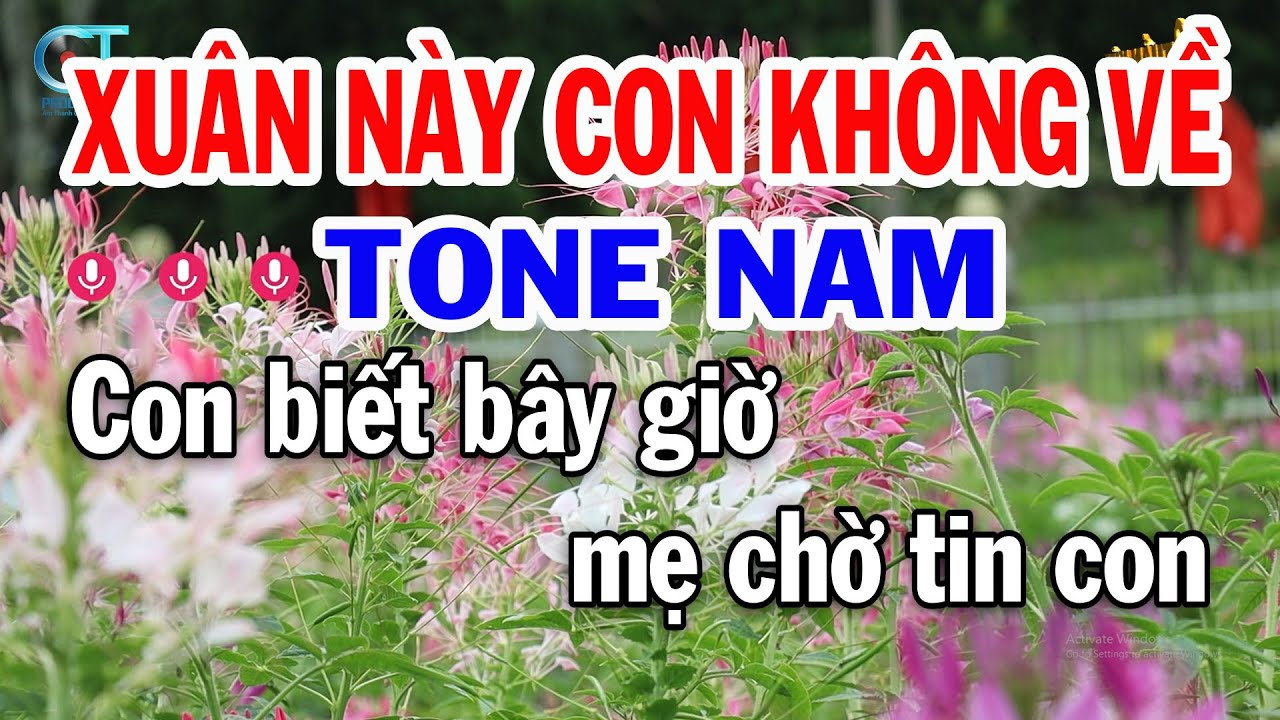 Karaoke Xuân Này Con Không Về Tone Nam ( E ) Nhạc Xuân Beat Dễ Hát Tuấn Kiệt