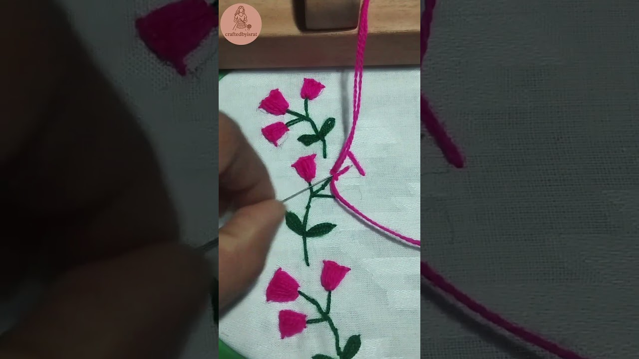 Hand embroidery Flower Design - 01🍁 
