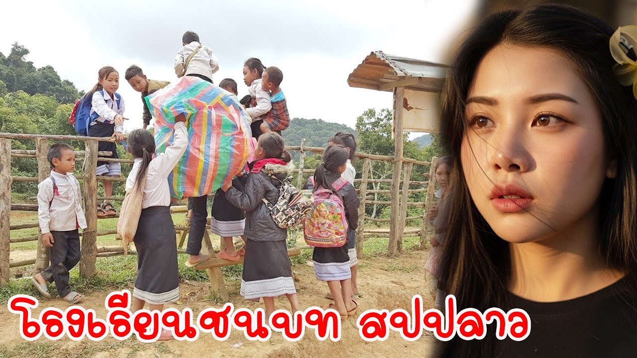 โรงเรียนชนบทของ สปปลาว#วิถี่สาวลาว