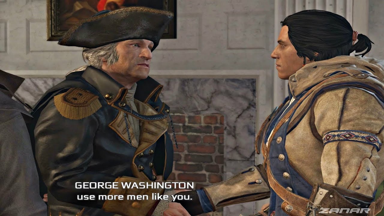 Assassin's Creed 3 - Коннор встречает Джорджа Вашингтона, первого президента США (PS4 Pro)