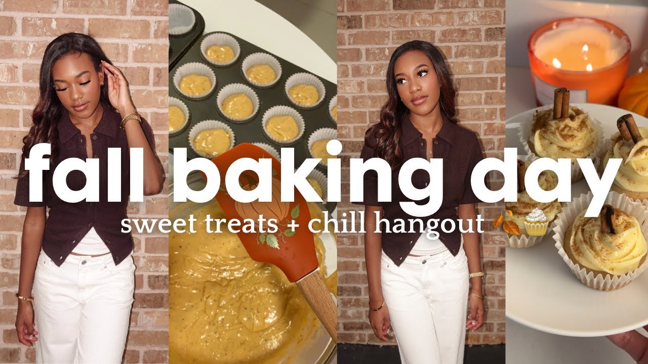 Fall Baking Vlog 🍂🧁 | We're on Facetime