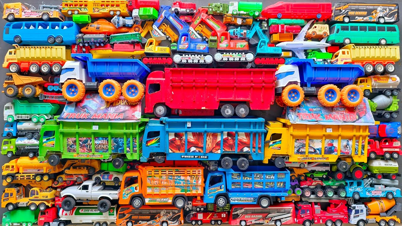Mobil Mobilan Truk Oleng , Mobil Truk Molen, Mobil Balap, Truk Pasir, Excavator, Mobil Roket, Damkar