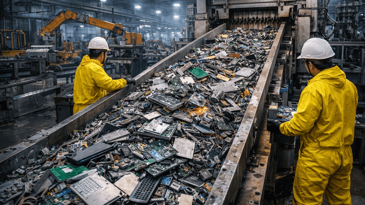 Electronic Waste Recycling Factory Process | How E-Waste Is Recycled