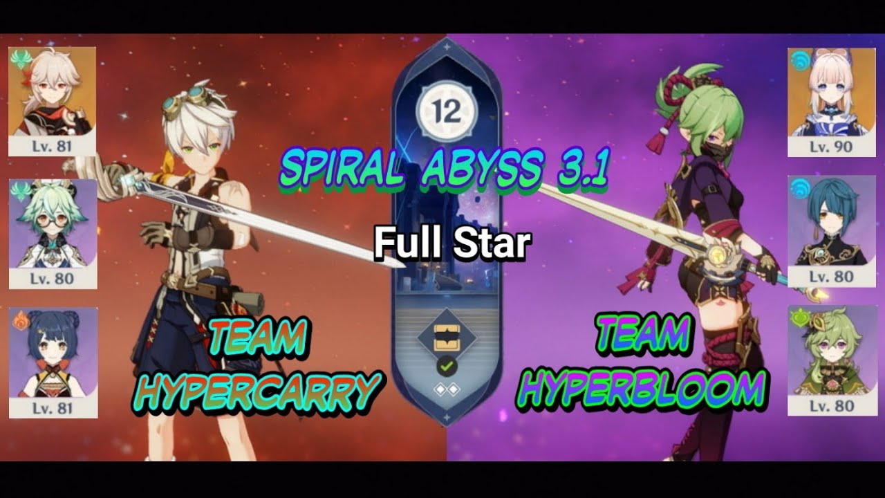 F2P Spiral Abyss 3.1 Floor 12 FullStar Bennett Hypercarry + Kuki Shinobu Hyperbloom | Genshin Impact